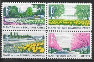 SCOTT  1365-68  BEAUTIFICATION OF AMERICA  6¢  BLOCK OF 4  MNH  SHERWOOD STAMP