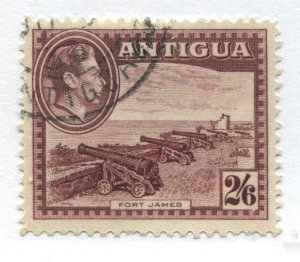 Antigua KGVI 1942 2/6d deep claret used