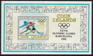 Cook Is. Javelin Olympic Games Barcelona MS 1992 MNH SC#1110 SG#MS1310