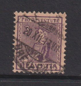 Switzerland   #B7 used  1917  Pro Juventute   3c girl   Valais