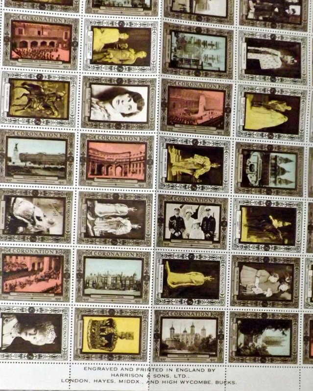 1937 Great Britain King George VI Coronation 60 Poster Stamp Sheet 
