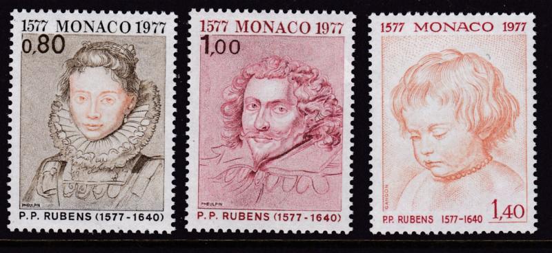 Monaco 1977 ART Complete (3) Drawings by Peter Paul Rubens VF/NH