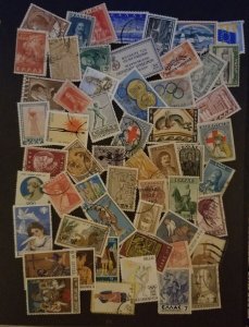 GREECE Vintage Stamp Lot Used Collection T5180