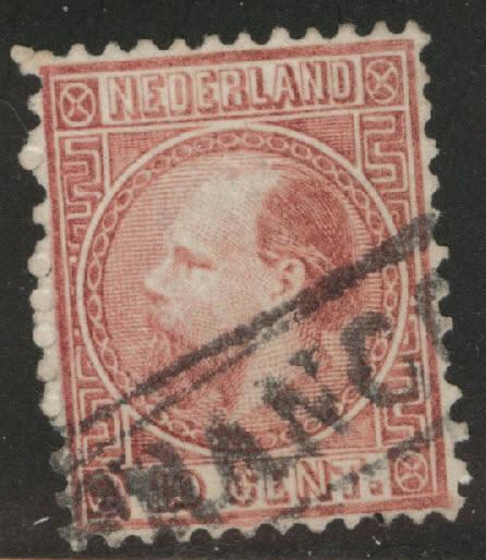 Netherlands Scott 8d used 1867 stamp perf 13.25 x 14