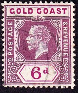 GOLD COAST 1913 KGV 6d Dull & Bright Purple SG78 FU