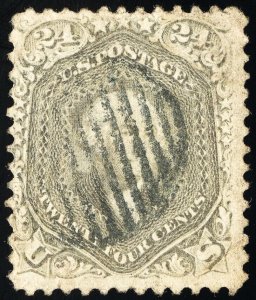 US Stamps # 78 Used F-VF Neat Grill Cancel Scott Value $400.00