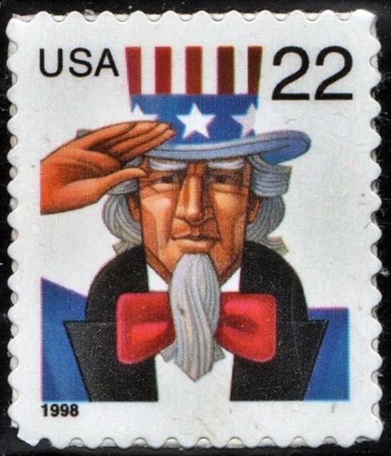 SC#3259 22¢ Uncle Sam Single (1998) SA