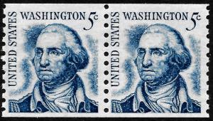 Scott 1304 5¢ Washington MNH Coil Pair