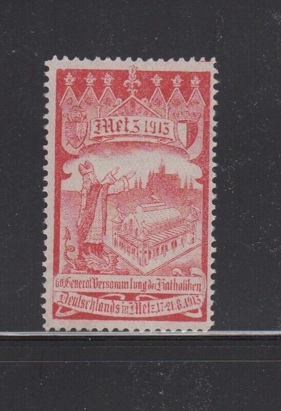 German Advertising Stamp - 1913 Metz Conference of German Catholics