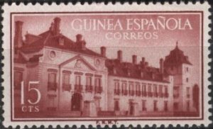 Spanish Guinea 341 (mh) 15c Palace of Pardo, brn lake (1955)