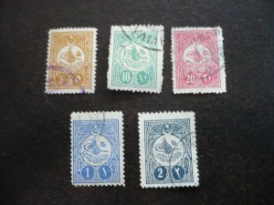 Stamps - Turkey - Scott# 132-136 - Used Partial Set of 5 Stamps