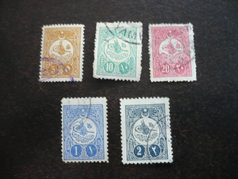 Stamps - Turkey - Scott# 132-136 - Used Partial Set of 5 Stamps