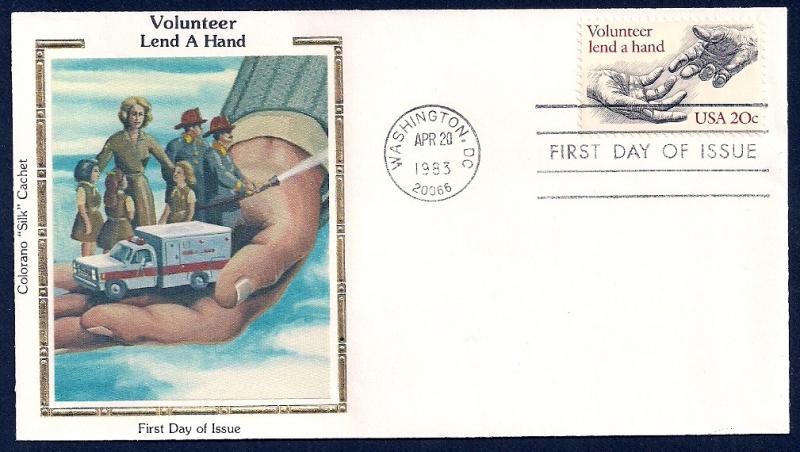 UNITED STATES FDC 20¢ Volunteer Lend a Hand 1983 Colorano