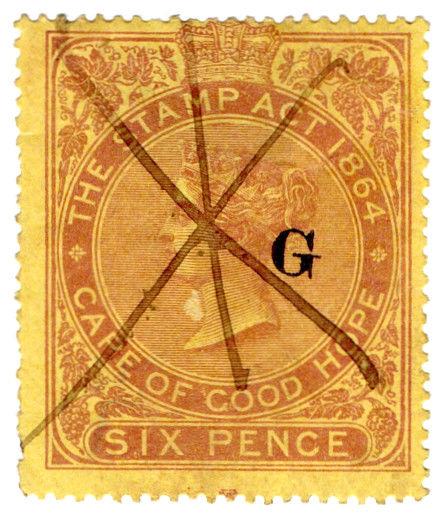 (I.B) Griqualand West Revenue : Duty Stamp 6d