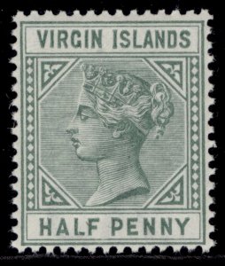 BRITISH VIRGIN ISLANDS QV SG27, ½d dull green, NH MINT.