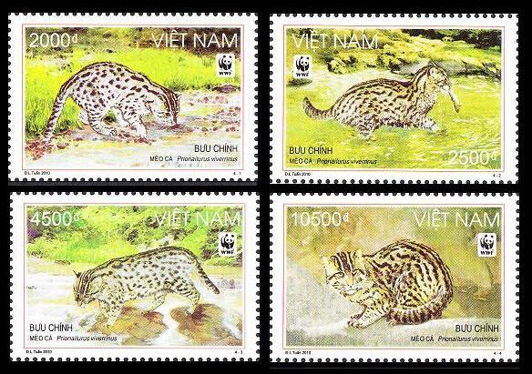 Vietnam WWF Fishing Cat 4v SC#3390-3393 MI#3553-3556