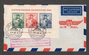 Germany Sc#664a mi#1a On Expo Cover BPP Cert.