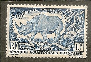 French Equatorial Africa   Scott 166    Animal   MNH