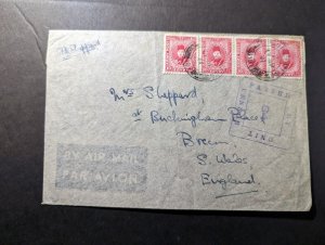 1941 Egypt Airmail Cover to Breca South Wales England