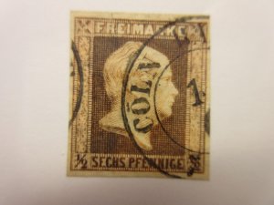 German States PRUSSIA Scott 9 XF++ CENTERING USED Lot11 Cat $160