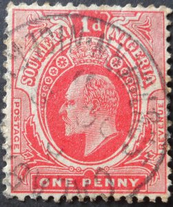 Southern Nigeria 1910 1d with CALABAR Code A postmark