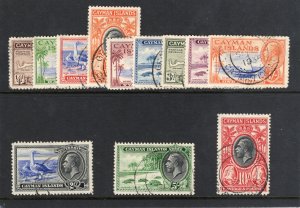 Cayman Islands 1935 KGV Pictorial set complete (W&W Cert) VFU. SG 96-107.
