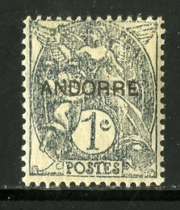 FRENCH ANDORRA 1 MH BIN $1.00 ANGELS