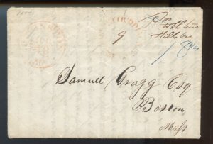 ? Petticodiac N.B. 9 pence then 18 3/4 cents Robinson Maine to Boston 1844 SFL