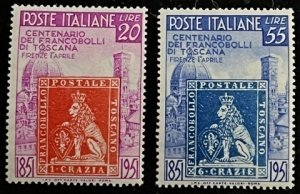 Italy Scott# 568-569 Unused VF NH stamps Cat $56.25