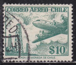 Chile C176 Oil Derricks and Plane 1956