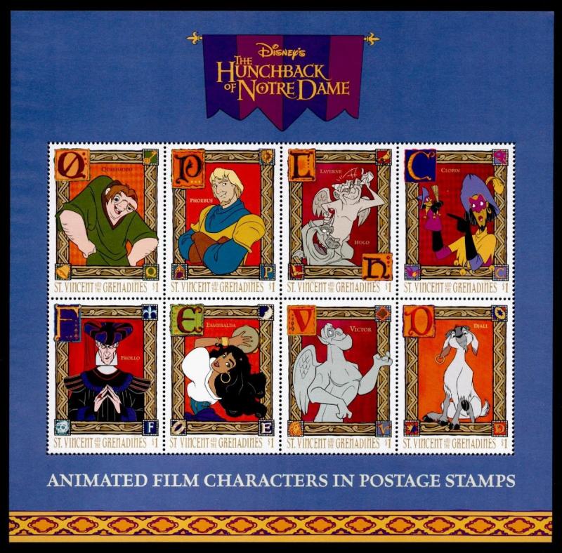 St Vincent 2326-8 MNH Disney, Hunchback of Notre Dame