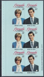 1055a Grenada Booklet Pane MNH