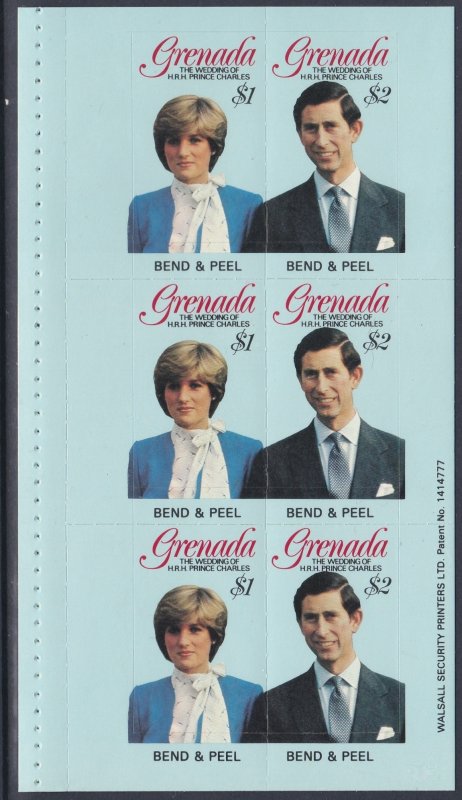 1055a Grenada Booklet Pane MNH