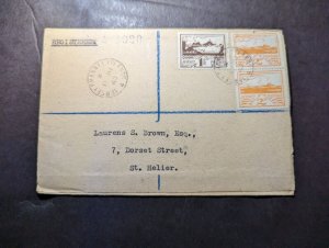 1943 England British Channel Islands Cover Jersey CI St Helier Local Use