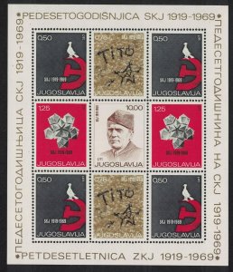 Yugoslavia Birds Tito Yugoslav Communist Party MS 1969 MNH SC#964A SG#MS1362