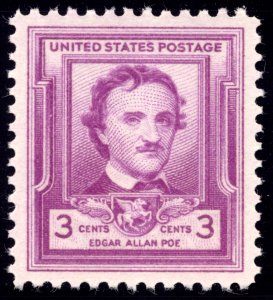 US 986 3c 1949 Edgar Allan Poe Issue PSAG grade 100 NH