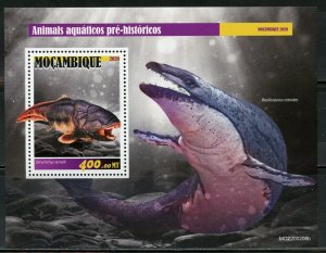 MOZAMBIQUE 2020 AQUATIC PREHISTORIC ANIMALS  SOUVENIR  SHEET MINT NEVER HINGED