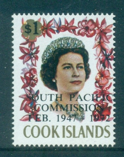 Cook Is 1972 QEII Opt South Pacific Commission MLH