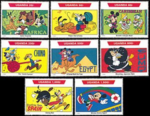 Uganda 980-987, MNH, Disney World Tour