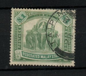 Malay States 1900 $1 Elephant WMK Crown CC fine CDS used WS25946