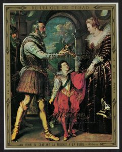 Chad 'Henry IV' Painting by Rubens MS 1972 MNH MI#Block 42