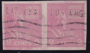 US 814 Used VF Counterfeit Pair Anore Frodel Fargeuy Stamped On Reverse