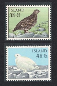 Iceland Rock Ptarmigan Birds 2v 1965 MNH SG#419-420