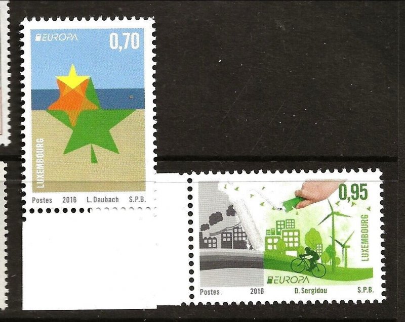 Luxemburg Sc 1428-9 NH issue of 2016 - Europe