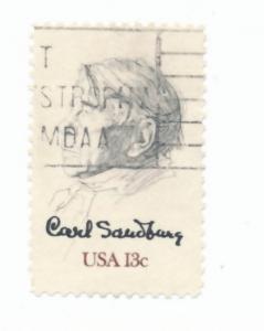 USA 1978  Scott 1731 used - 13c, Carl Sandburg