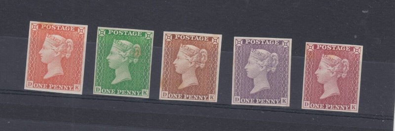 GB QV 1940 1d Cinderella Collection Of 5 MNH BP8969