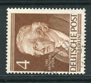 GERMANY; BERLIN 1952 early Famous Berliners issue fine used 4pf. value