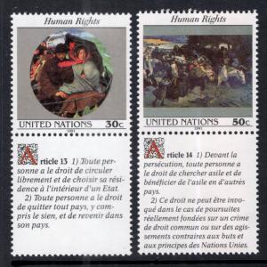 UN New York 599-600 Human Rights MNH VF