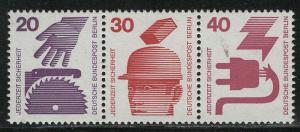 Germany Berlin Scott # 9N318, 9N320, 9N321, mint nh, se-tenant, Mi # W49
