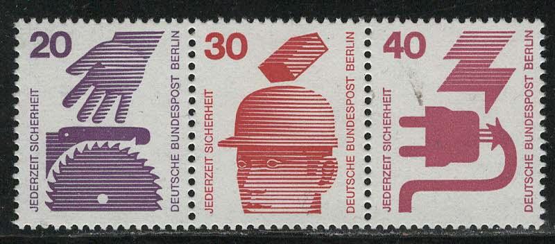 Germany Berlin Scott # 9N318, 9N320, 9N321, mint nh, se-tenant, Mi # W49